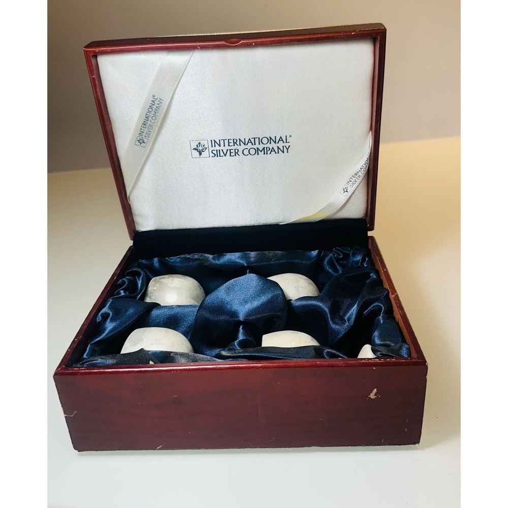 International Silver Company Lot of 4 Goblets In A Wood Box